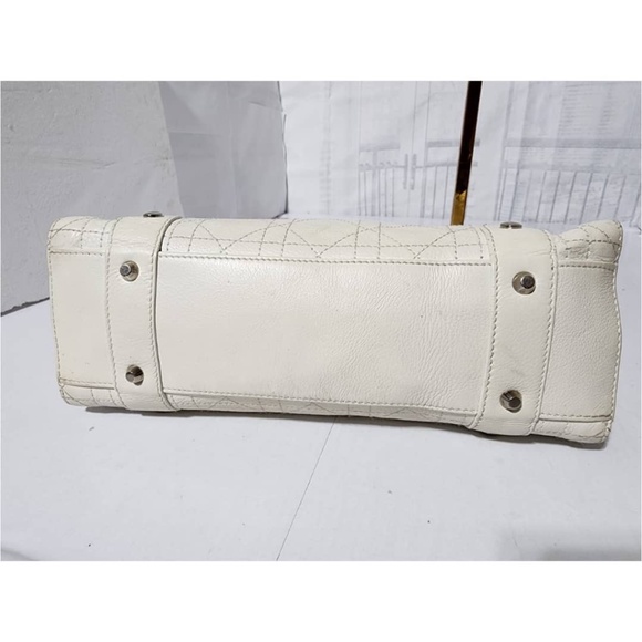 Authentic CHRISTIAN DIOR Calfskin Cannage Stitched Small Lady East West Lady Dio - Picture 5 of 15